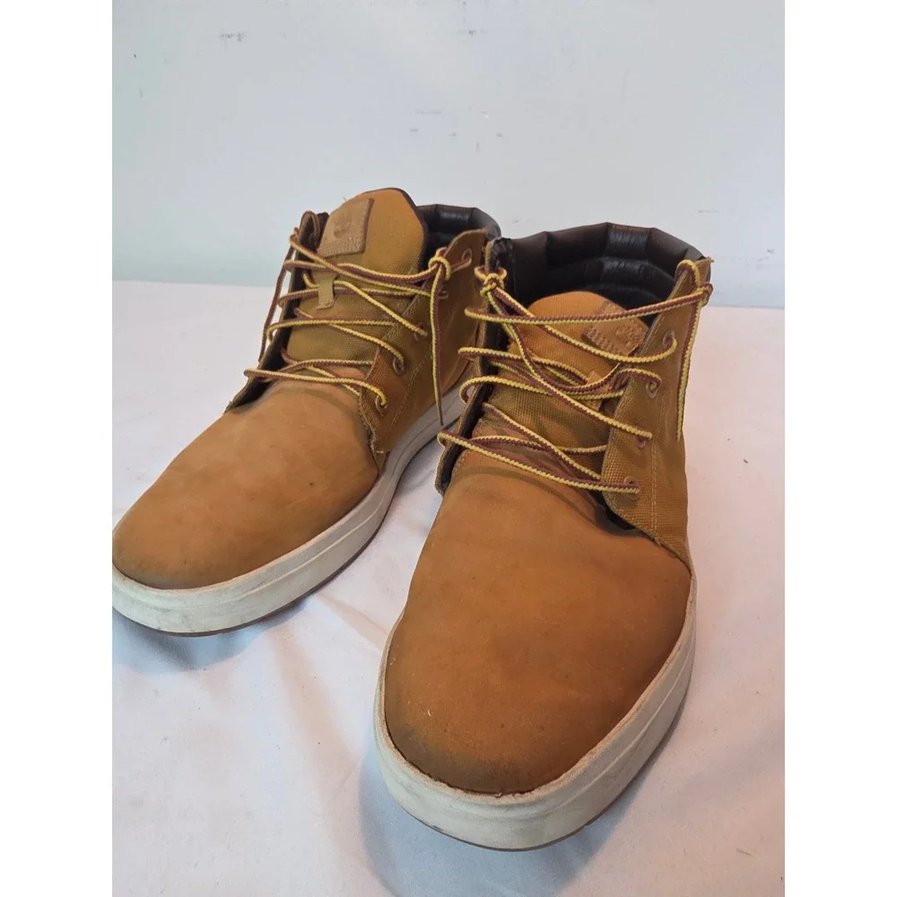 Timberland Davis Square Chukka Boots Wheat Nubuck Cordura Mens 10.5 A1MHZ